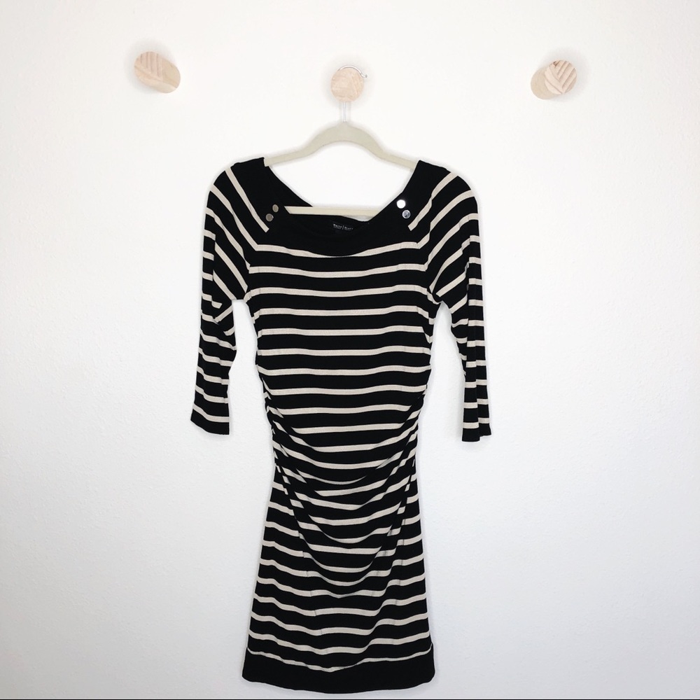 White House Black Market long sleeve Striped Dress